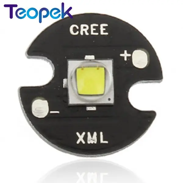 2 Sets  XML2 LED White Color 10W LED Emitter Chip 16mm/20mm PCB +DC3.7V 2.5A LED Driver For 2 Flashlight Parts