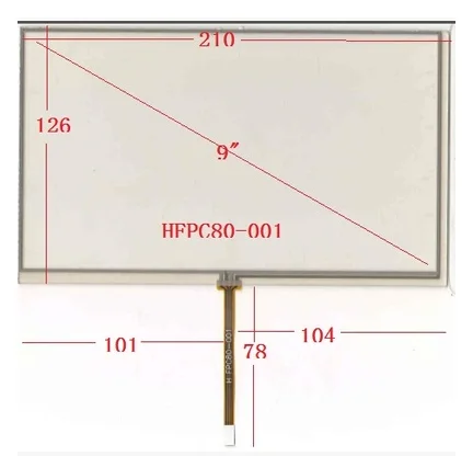 HFPC80-001 New 9 Inch Touch Screen 210*126 mm 16:9 standard touch screen