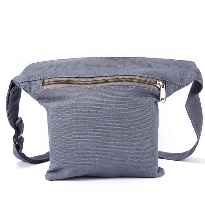 Annmouler Brand Women Fanny Pack Large Capacity Waist Bags Canvas Belt Bag Side Fanny Bag Multipockets Phone Pouch for Girls
