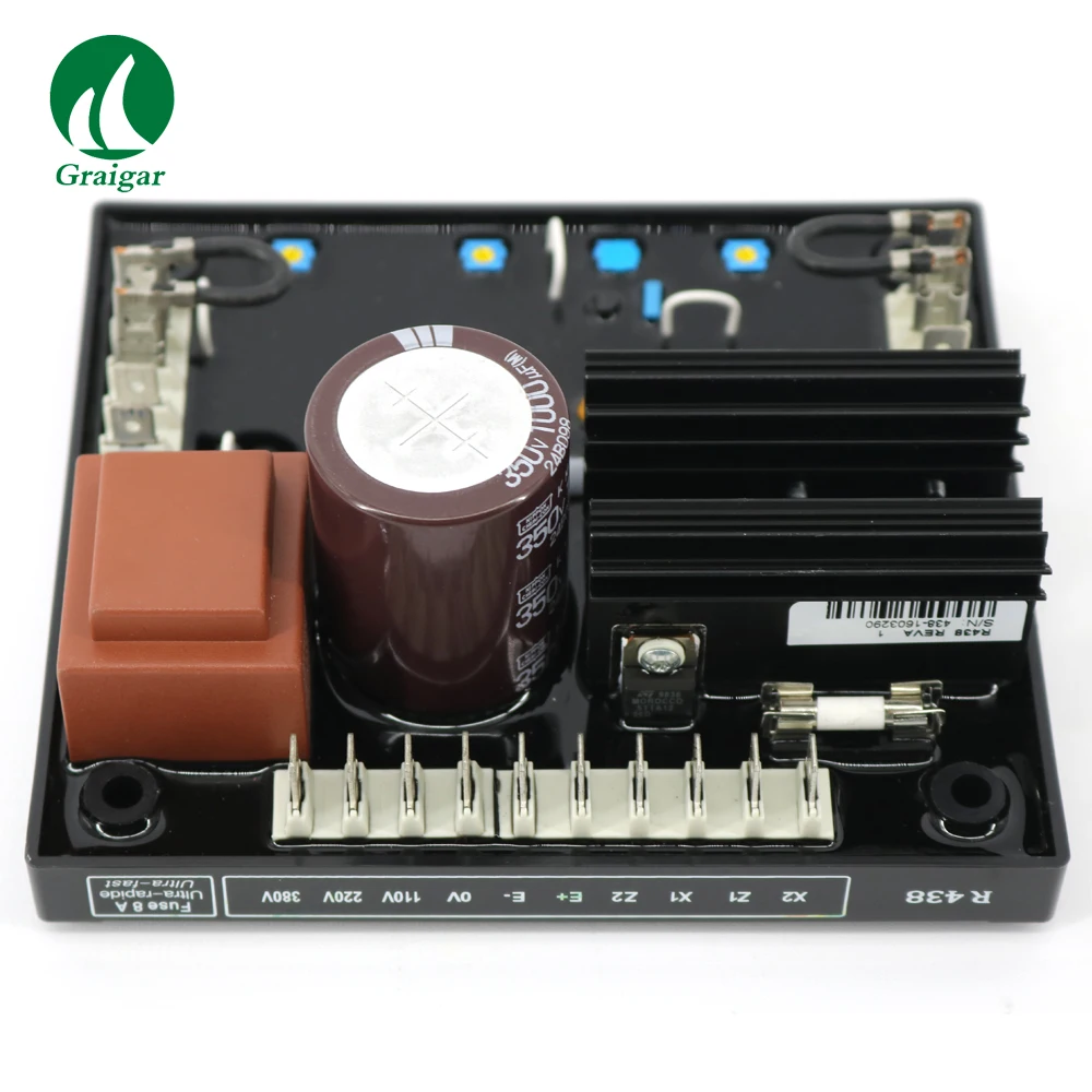 

R438 Power Ac Brushless Generator AVR And Soft Start Voltage Ramping