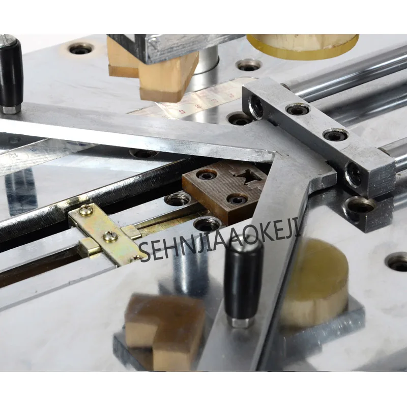 Desktop pneumatische nagel winkel maschine JS203 Foto rahmen nagel winkel maschine Verarbeitung maschinen Rahmen Verbindungsmaschine 1pc