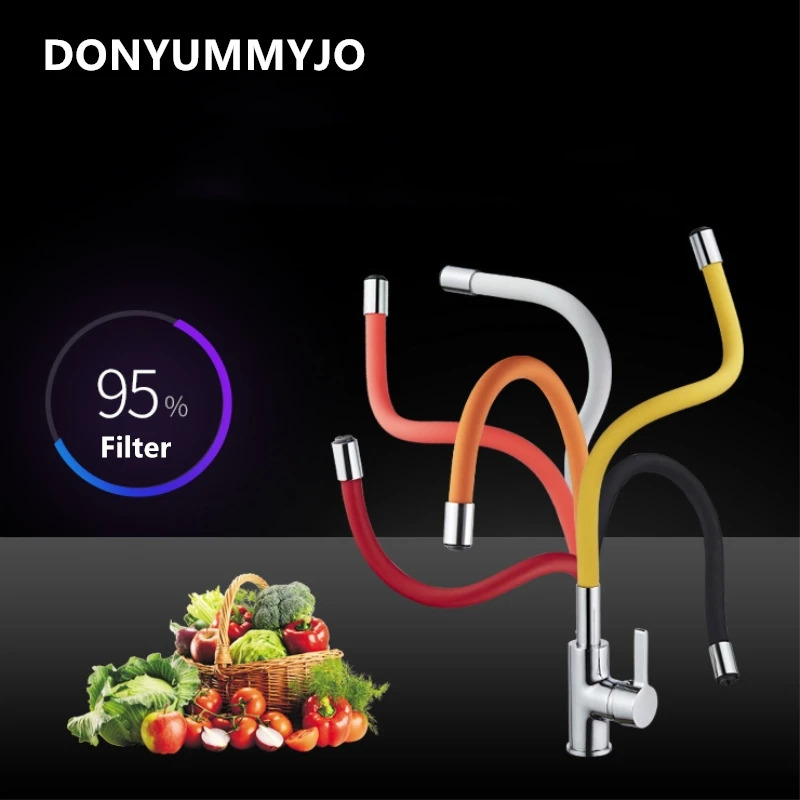 

DONYUMMYJO Brass Finished Kitchen Sink Faucet Deck Mount Pull Out Sprayer Nozzle Hot And Cold Mixer Water Taps torneira cozinha