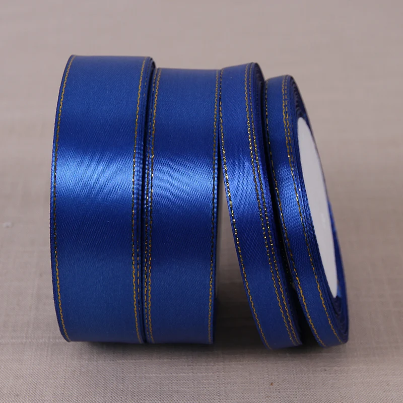 royal blue Satin Ribbon 25Yards 6mm-50mm Packing Material DIY Bow Craft  Wedding Party Decor Gift Wrapping Scrapbooking Supplies