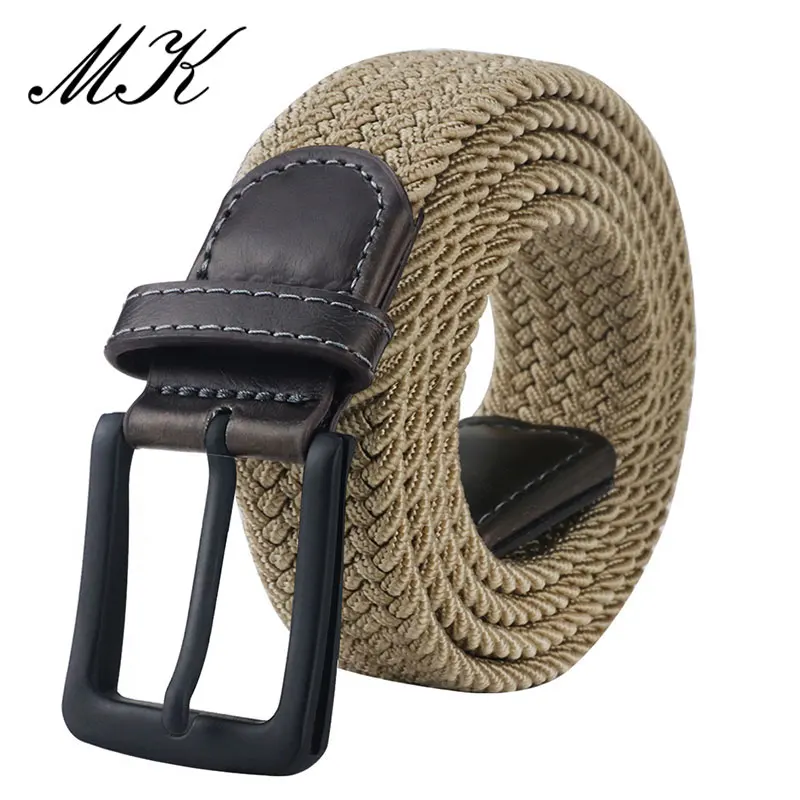 MaiKun Canvas-Gürtel für Herren, modisch, Metall-Dornschließe, militärischer taktischer Riemen, männlicher elastischer Gürtel für Hosen, Jeans