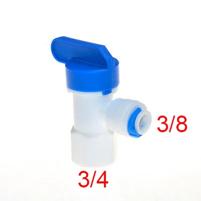 

Water Filter Parts Elbow 3/8 Female 3/4 Tank Ball Valve for Tube Quick Connect