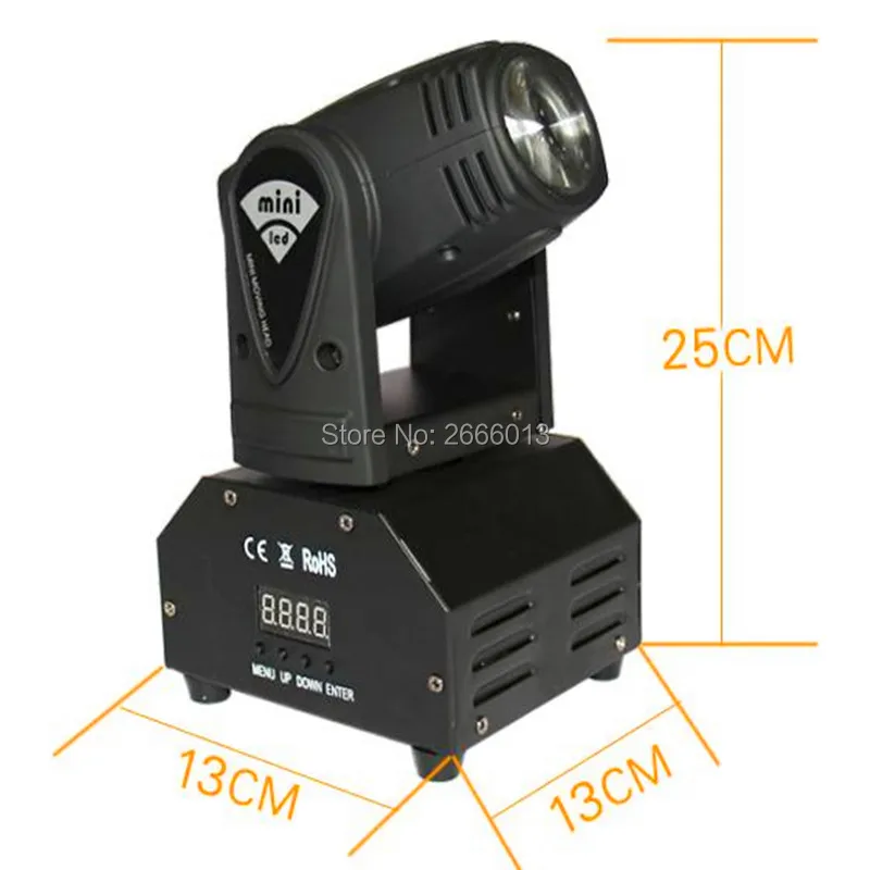 10W LED Moving Head Light RGBW Stage Light Mini Moving Beams Rotating Moving Head DMX Sound Activated Master-Slave Auto Running