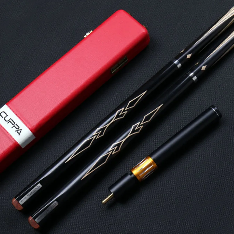 2019 Cuppa Handmade Inlay 3/ 4 Snooker Cue High Grade Red Snooker Cues Case Set 9.8mm 11.5mm Tip