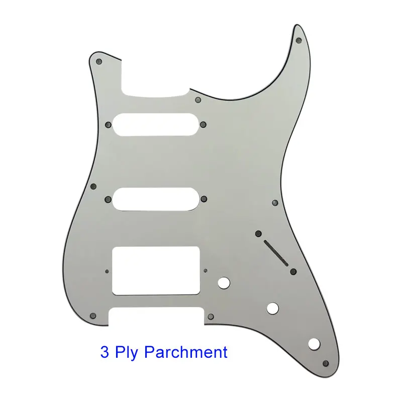 Pleroo Custom Guitar Parts For US57 Year 8 Screw Holes Strat Guitar Pickguard With Bridge HSS PAF Humbucker Single Scratch Plate