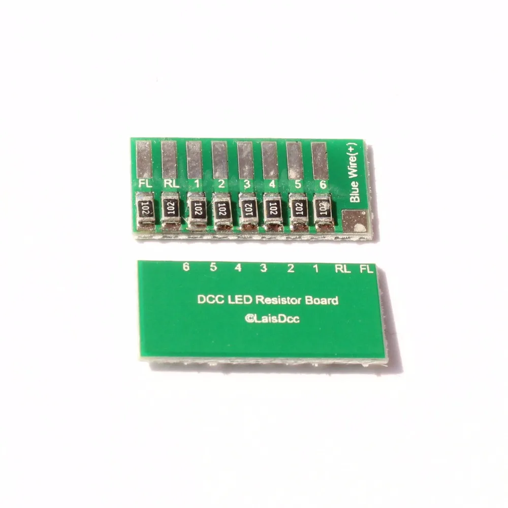 

A Pack of 2 Piece 860027 DCC LED Resistor Board for Model Railway Trains Lights Connection with Dcc Decoders/LaisDcc Brand