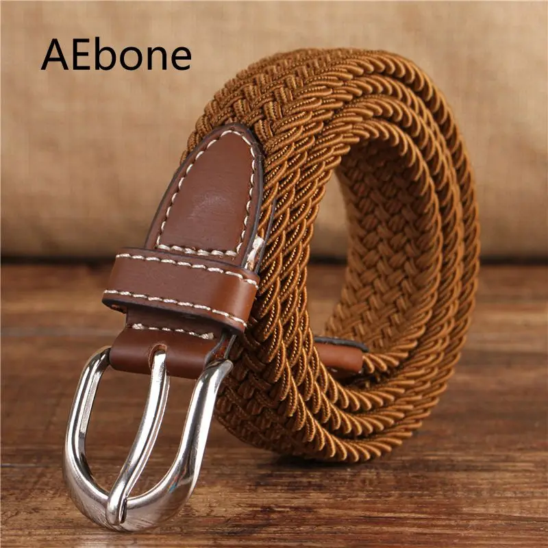 

AEbone Brand Knitted Canvas Belt Child Cinto Cowboy Western Belt For Kids Boy Girl Kemer Elastic Belt Strap YB017