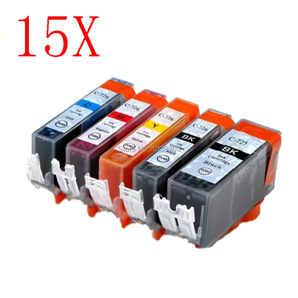 

15x Compatible PGI-725 CLI 726 Ink cartridge For Canon IP4870 IP4970 IX6560 MG5170 MG5270 MG5370 MG6170 MG6270 MG8170 MG8270 MX