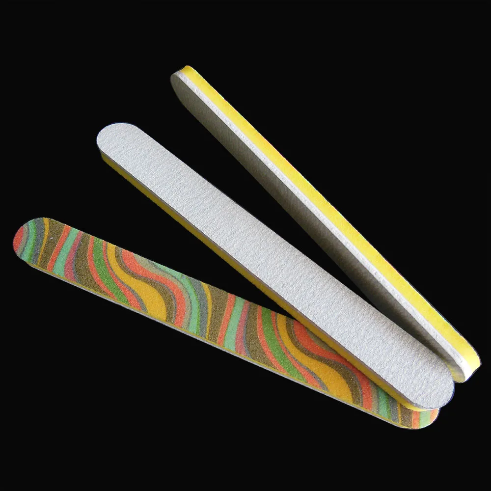 

180/180 grits Sponge Nail File Art Manicure Kits 5 Pcs/Lot nail sanding file nail buffer file random colour