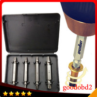 Double Side Drill Out Damaged Screw Extractor Out Remover Handymen Broken Bolt Stud Removal Tool Kit 4pc #1 #2 #3 #4 With Case