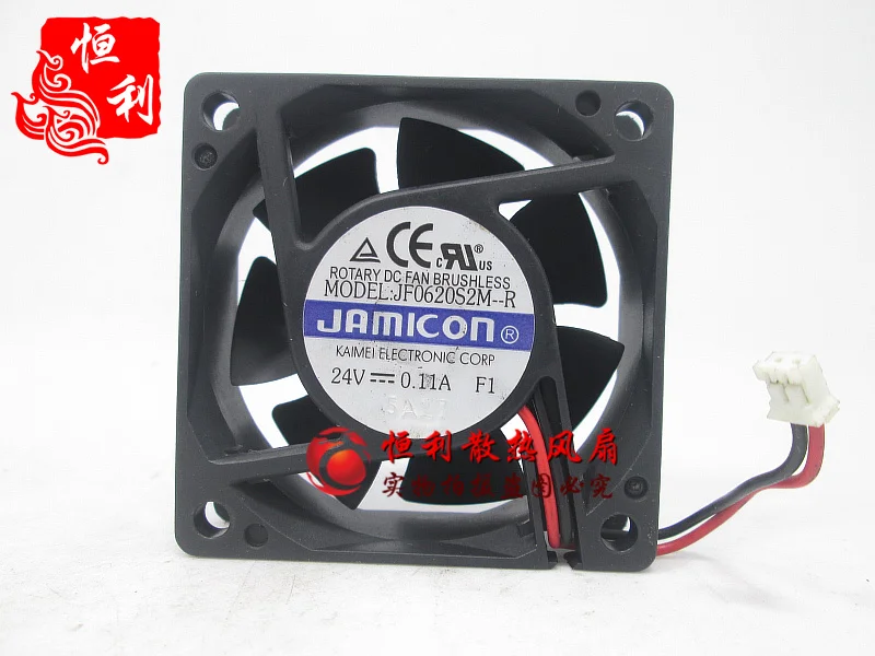 

JAMICON JF0620S2M-R Server Cooling Fan DC 24V 0.11A 60x60x20mm 2-Wire