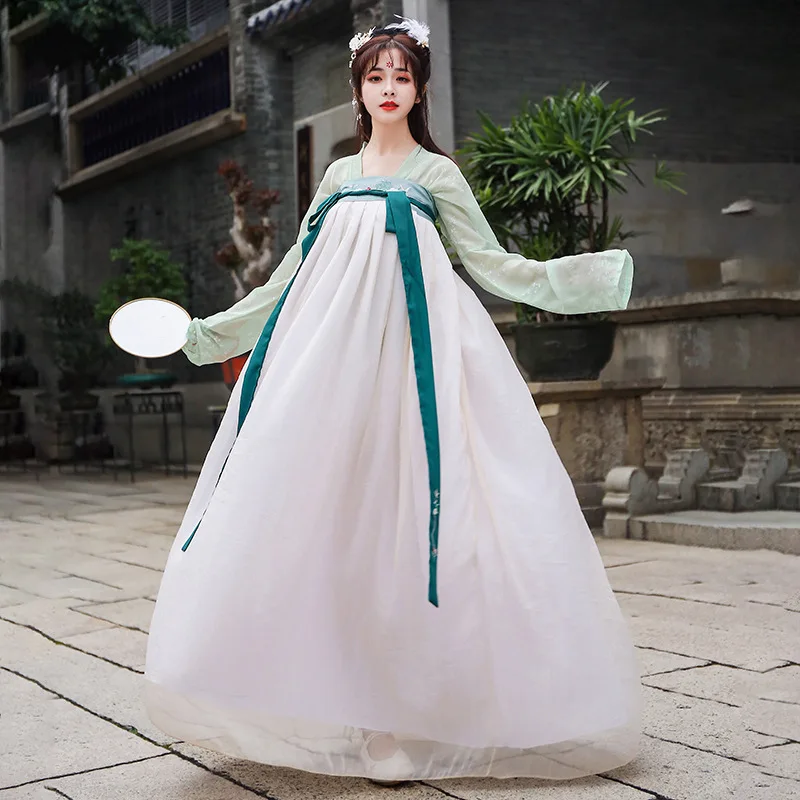 Chinese Traditional Women Hanfu Dress Fairy Princess Dresses Hanfu Folk Dance Clothing Tang Dynasty Ancient Costume