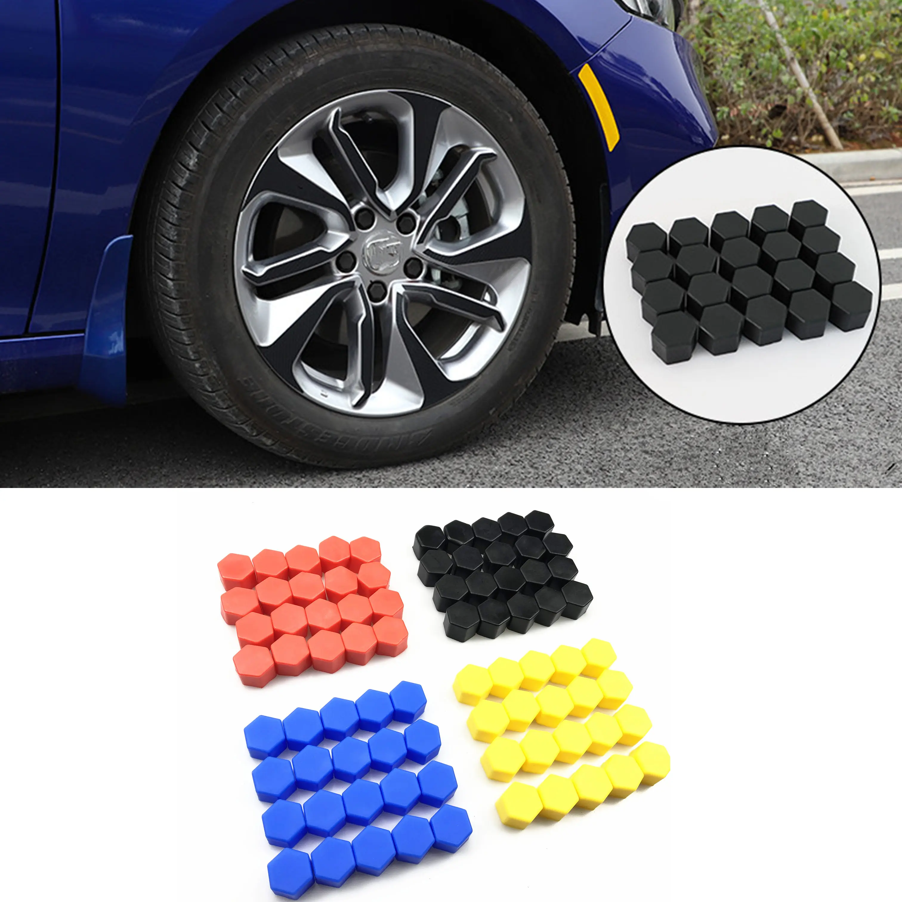 20pcs car wheel bolt screw protection cover for Roewe 750 950 350 550 E50 W5 E50/ Englon SC3 SC5 SC6 SC7 Panda