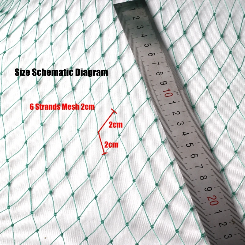 5 Meters Long 6-36 Strands Nylon Mesh Poultry Breeding Anti-Bird Guardrail Fence Plant Climbing Fishing Building Dustproof Net