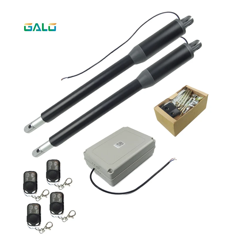 GALO Residential Gate Opener,Electric Swing Gate Operator AC220 Input With 4PS Remote Contrl