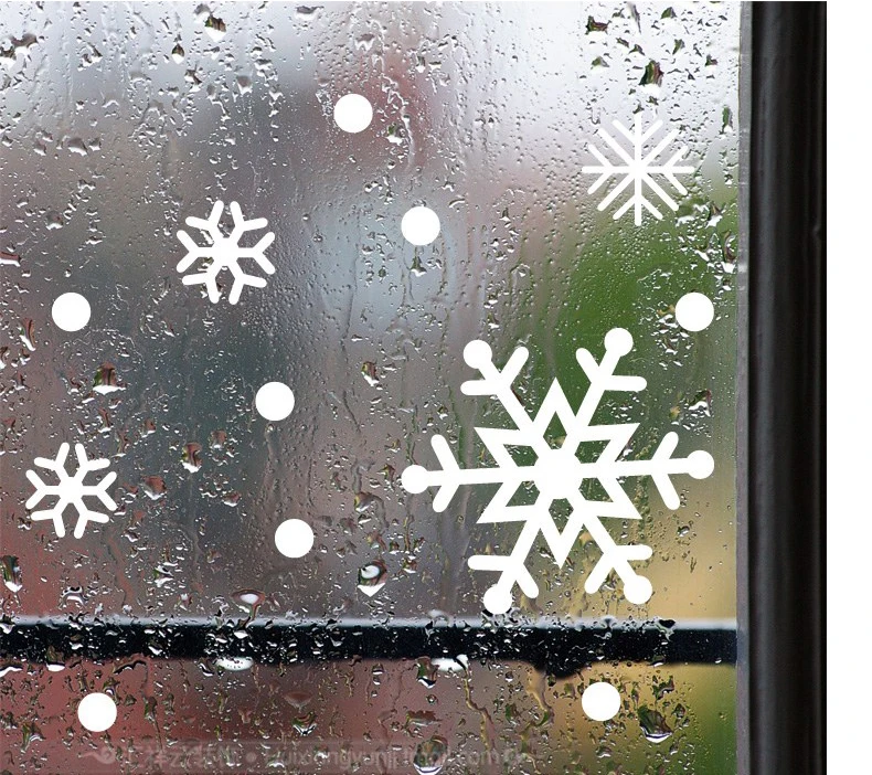 Glass Light Snow Spend Christmas Decorating Christmas Stickers Window Wall Paste Paper-cut Window Stickers 2021