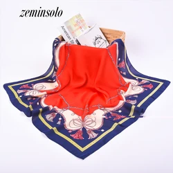 Hot Sale Fashion Women's Scarf Spring Fashion Scarves For Women Thin Soft Chiffon Silk Shawl Leaf Print Shawl Scarves 70*70cm