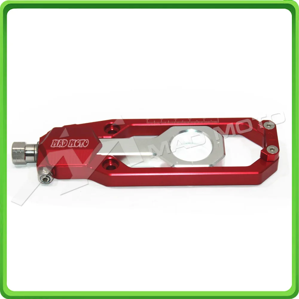 Motorcycle Chain Tensioner Adjuster fit for YAMAHA R1 YZF-R1 2007 2008 2009 2010 2011 2012 2013 2014 Red & Silver