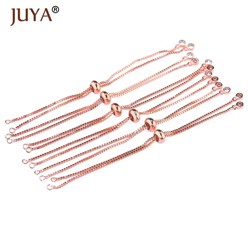 Adjustable two loops connector chain for making jewelry diy bracelets accessories 10pcs wholesale