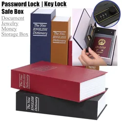 Dizionario regalo per studenti Mini Safe Box Book Hidden Secret Key Lock Coin Bank Card Jewellery diario privato Storage Password Locker