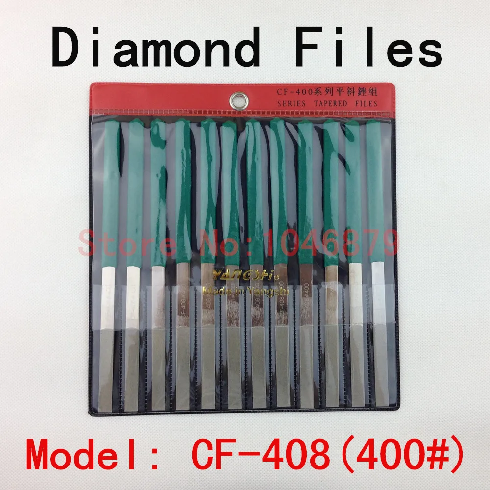 Each of the 12 file, hand is suitable for grinding hard alloy diamond file, flat and inclined file group,CF-408(400#)