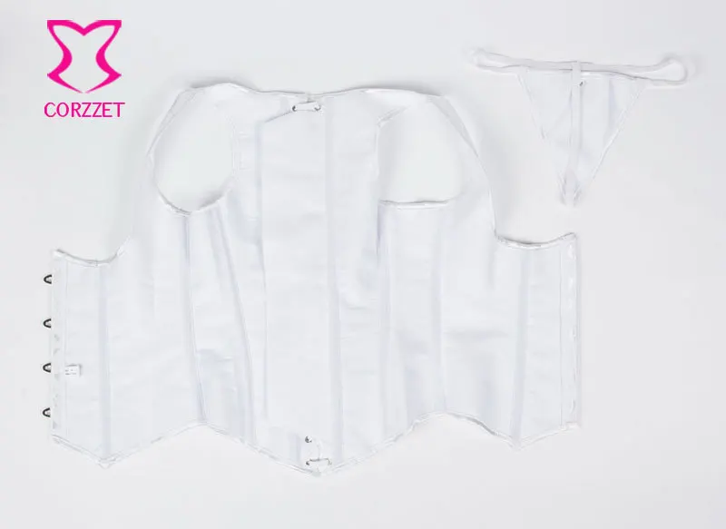 Steel Boned Corset Waist Trainer Vest Women Corselet Underbust Plus Size Corsets And Bustiers White Bridal Lingerie Sexy Korset