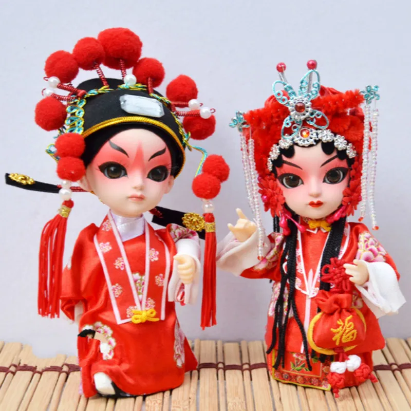 Chinese Ethnic doll Peking  character puppet, Chinese folk handicrafts