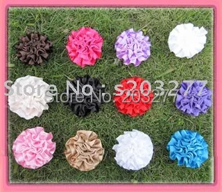 Wholesale - 36pcs/lot 11colors for your choose 2.5''Satin flowers Free Shipping