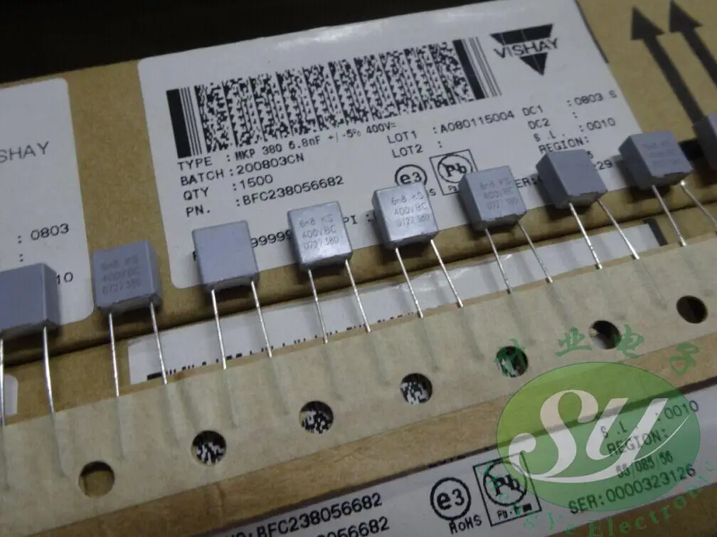 

2019 hot sale 20PCS/50PCS VISHAY MKP380 material 0.0068uf/400v 6.8nf 6800pf 6n8 682 brand new 5MM free shipping