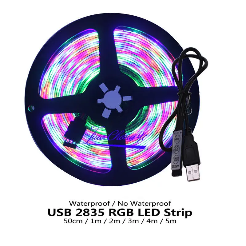 

Светодиодная лента с USB, 50 см, 1 м, 2 м, 3 м, 4 м, 5 м, RGB Светодиодная лента 2835, подсветильник ка для телевизора, Рождественское украшение, скасветильник свет