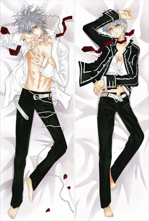 Japanese Anime Vampire Knight Kiryu Zero Hugging Body Pillow Cover Case Dakimakura