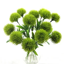1/3/5Pcs Green Dandelion Artificial Flowers 25cm Plastic Fake Flowers Plants For Home Decor Party Supplies Wedding Decoration