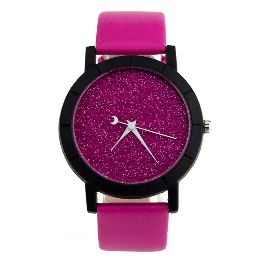 Shsby-reloj con correa de cuero babysbreath para mujer, cronógrafo informal de cuarzo con diamantes de imitación, relojes de vestir coloridos para