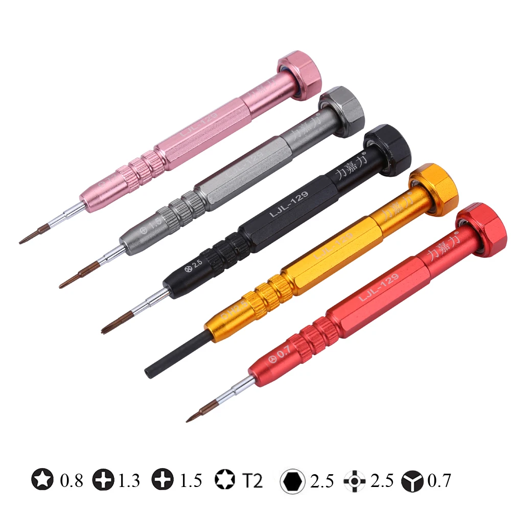 Chave de fenda magnética aço S2 Set, ferramentas do reparo do telefone, iPhone 8, 8P, 7, 7P, 6S, 6, 5, Tournevis, alta qualidade