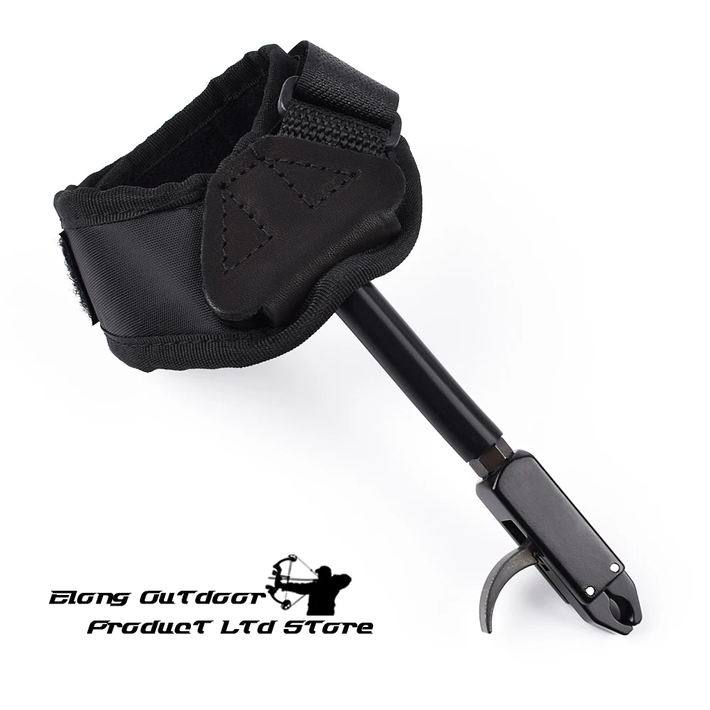 

1X помощь в высвобождении блочного Лука, черный суппорт для взрослых, ремень для стрельбы, триггера, наручный браслет, лук для стрельбы из лука