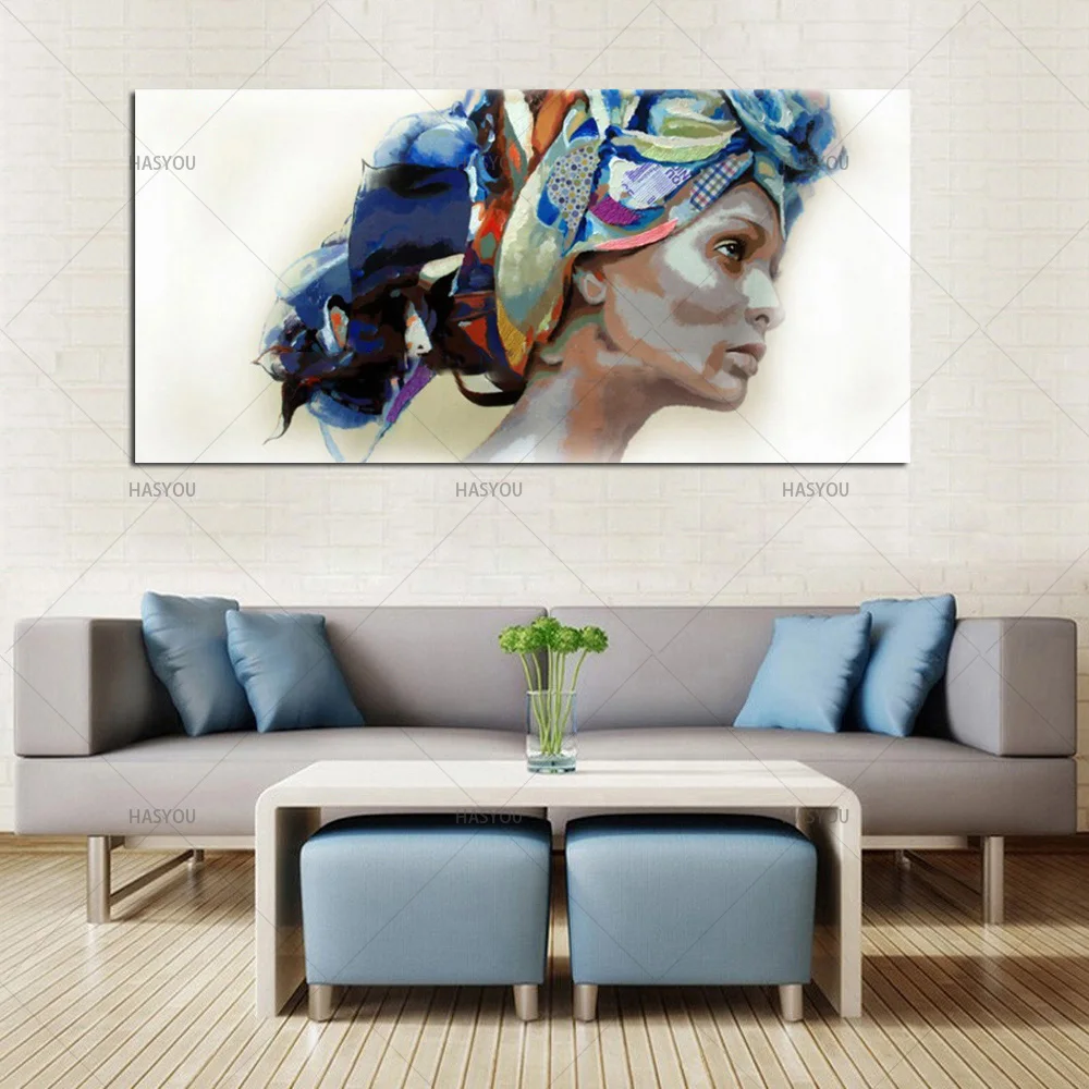 

Sexy Women Face Fashion Modern Canvas Painting Wall Picture Abstract Figures Oil Painting for Living Room Decor