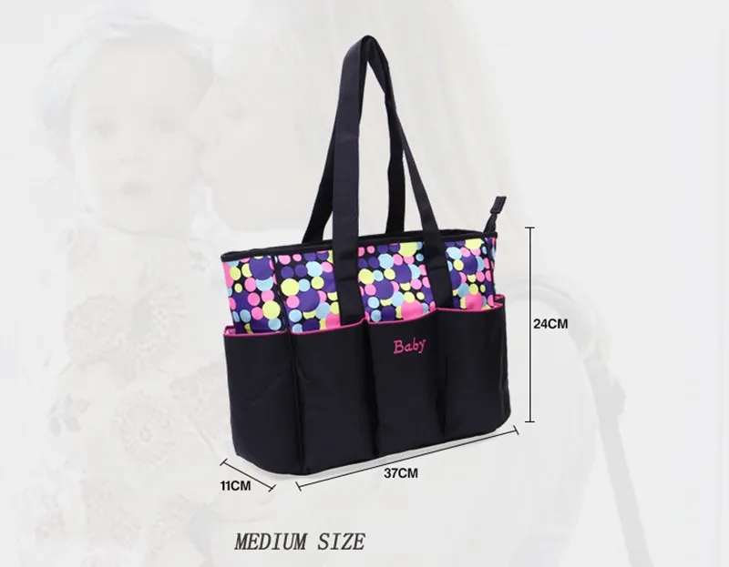 MOTOHOOD 5pcs Large Baby Diaper Bag Set For Mom Mother Women Tote Bag Maternity Changing Nappy Bags Organizer Baby Care