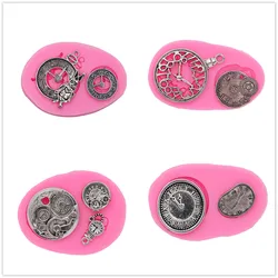 4 kinds of watches turned sugar cake silicone mold chocolate crafts gadgets dessert decorating tools DIY pastry baking mold new