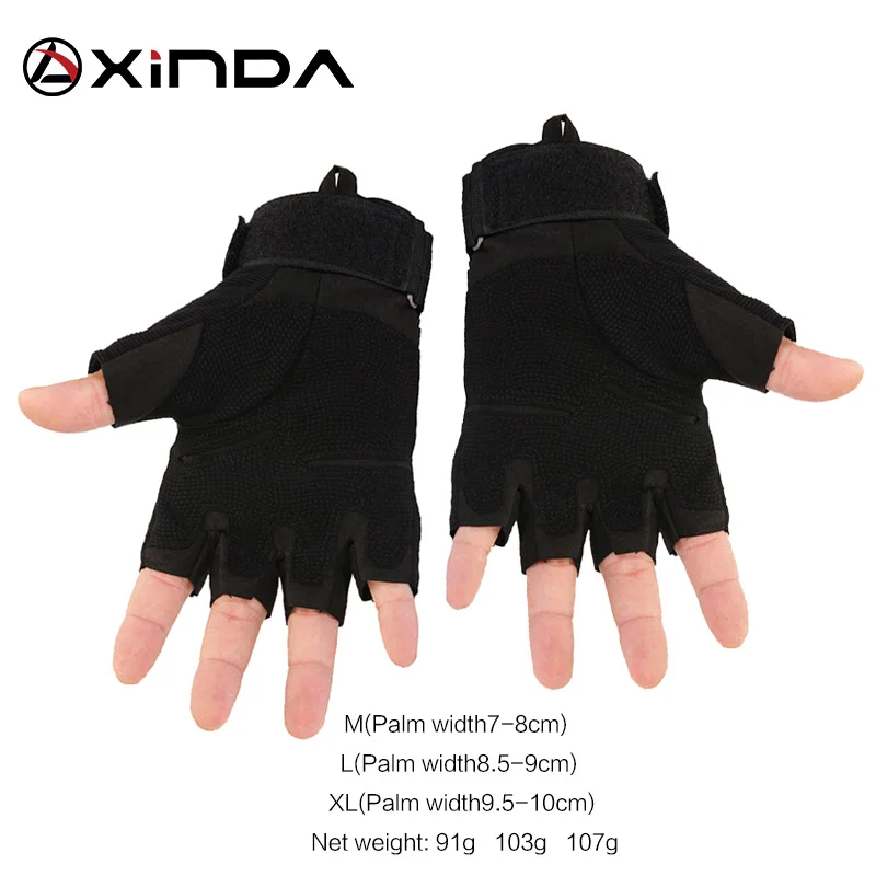 Najwyższej jakości XINDA profesjonalne sporty outdoorowe rękawice Half Finger Tatics Rock Climb Downhill piesze wycieczki konna rękawice antypoślizgowe — zdjęcie 6