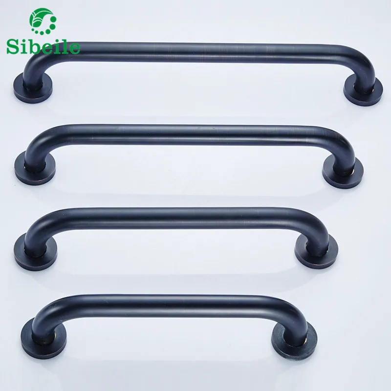 SBLE Black Brass Bath Bathroom Grab Bar Support Handle Safe Shower Tub Helping Handgrip Older Children People Keeping Balance