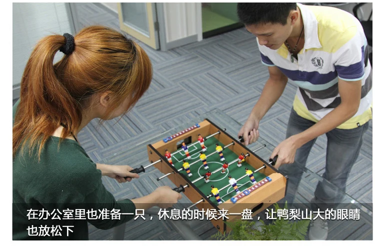 14 Inch Soccer Table Football Board Game Kids Toy Family Party Wooden Portable Travel Tabletop Set 34.5*23*7cm