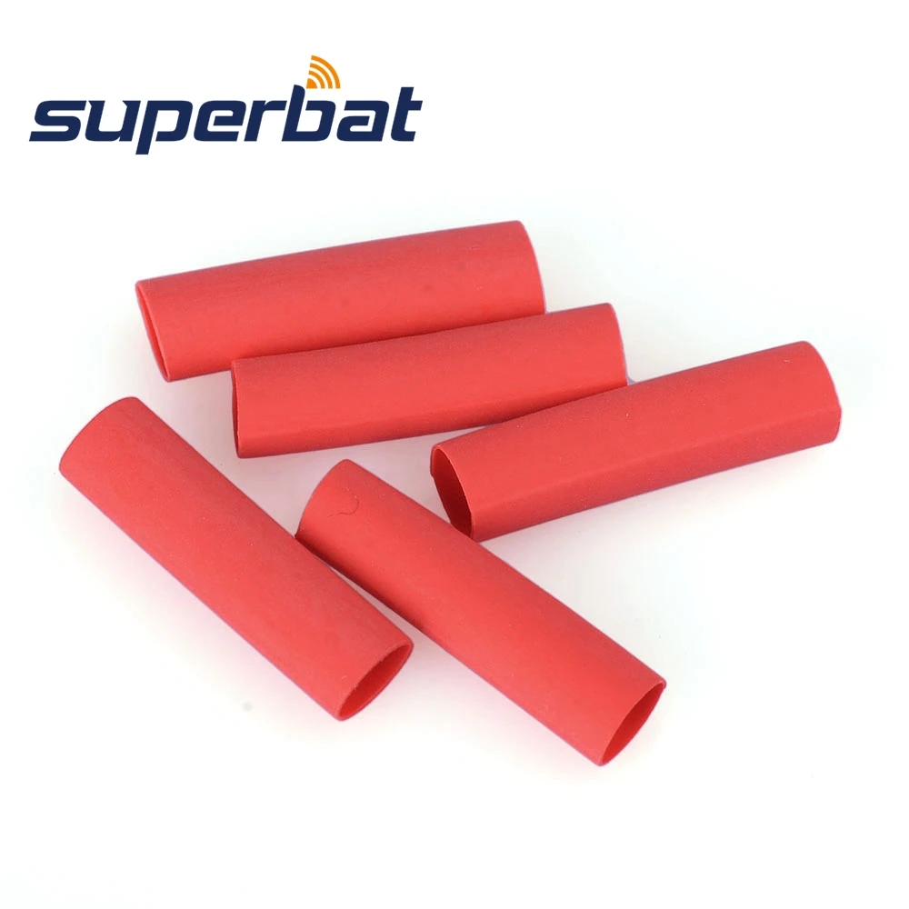 Superbat-Vermelho Heat Shrink Tube Sleeving para Cabo, Wire Wrap, 3.5mm, 1.37mm, RG178, RG316, RG174, 100Pcs