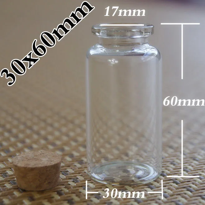 factory 25ml clear glass vials with corks small wishing corked glass bottles 500PCS/ LOT