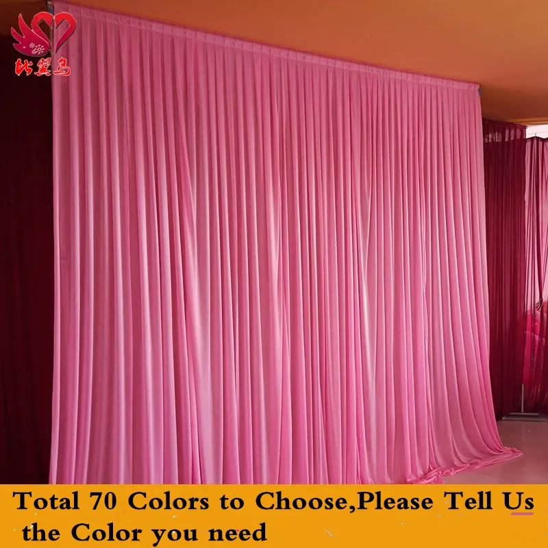 

Express free shipping New Design Wedding Backdrop Curtain, wedding party stage plated silk taffta background decoration CR-876