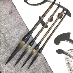 Super Long Bear Hair Calligraphy Pen Brush Set Natural Bamboo Penholder Cursive Regular Script Couplets Writing Lian Brushes
