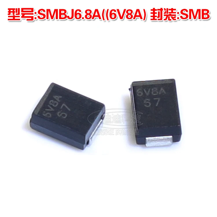 Novo smbj6.8a smb silkscreen 6v8a tvs transient supressão diodo 600w 6.8v smd