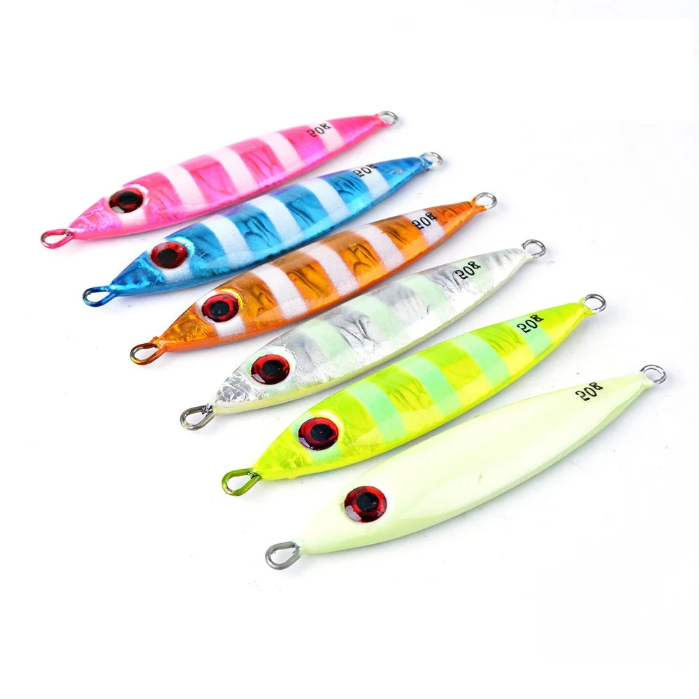 

30/40/50/60g Luminous Jig Slow Down Deep Sea Fishing Lure Jigging Hard Bait Metal Micro Lures Fishing Tackle Wobblers